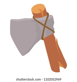 Stone Axe Icon. Isometric Illustration Of Stone Axe Icon For Web