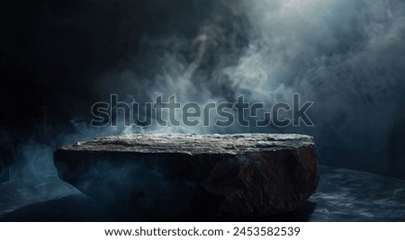 stone display, rock, dramatic and epic atmosphere, cosmetics and beauty for men, virility