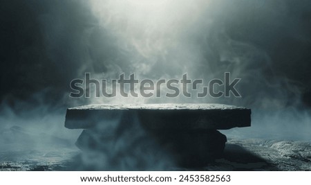 stone display, rock, dramatic and epic atmosphere, cosmetics and beauty for men, virility