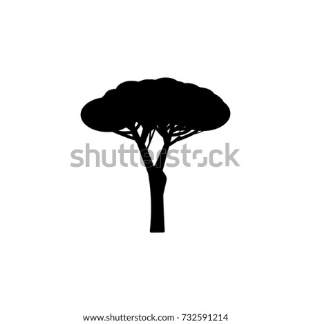 stone pine tree icon on white stock illustration 732591214