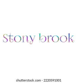 Stony Brook Text Colorful Design Typography