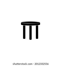 Stool Icon Silhouette Logo Illustration Black Stock Illustration ...