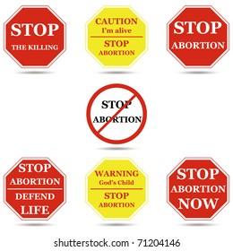 Stop Abortion Sign Set