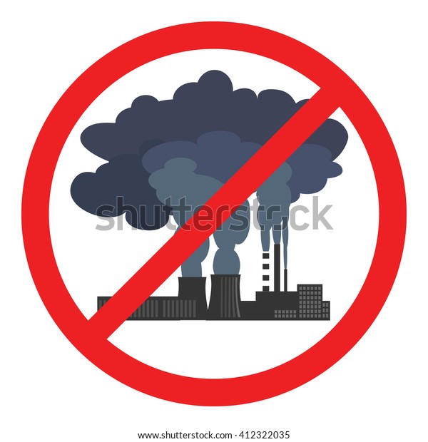 Stop Air Pollution Sign Conceptual Illustration Stock Illustration ...