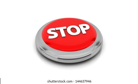 3d Render Red Stop Button Stock Illustration 49218601 | Shutterstock