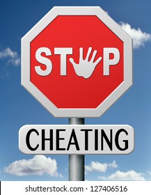 stop cheating and lying being dishonest and deception
