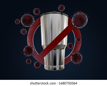 Stop Cooler Mockup 3D Rendering Design