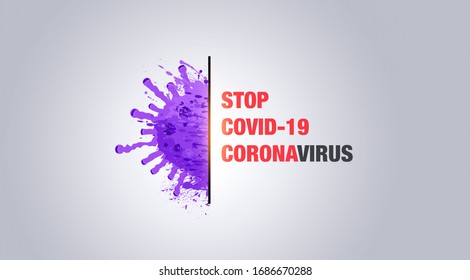 stop coronavirus concept, A shield blocks and destroys a virus covid 19.

