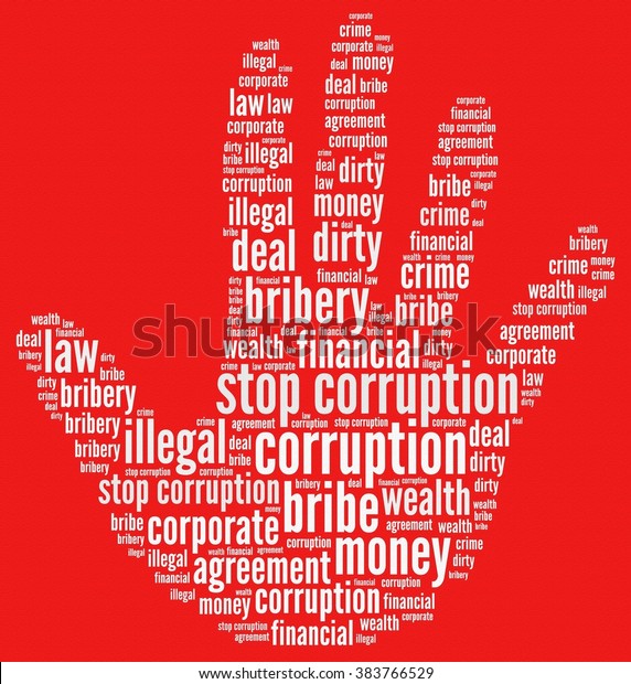 Stop Corruption Word Collage Stock Illustration 383766529 Shutterstock