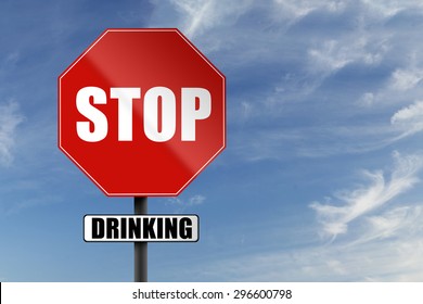 Stop drinking sign