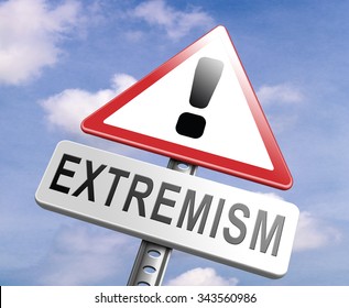 Stop Extremism Political And Religion Extreme Left And Right Jew Catholic And Muslim Stop Terrorism No Discrimination