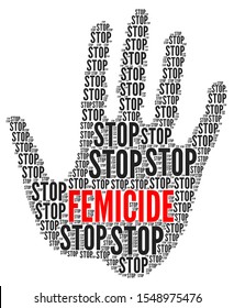 Stop Femicide Symbol Concept Illustration