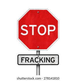 stop fracking - road sign