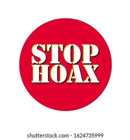 Stop Hoax Logo And Red Stamp