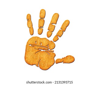 Stop Injustice Symbol Potato Chips Icon Logo, 3d Illustration