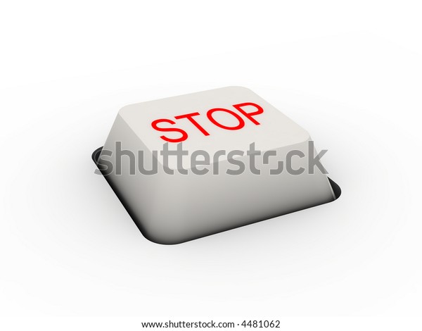 Stop Keyboard Button Image Can Be Stock Illustration 4481062