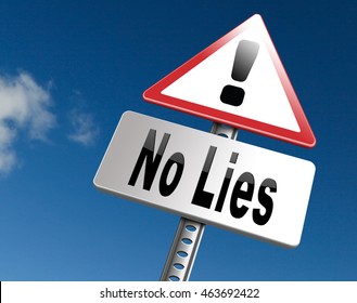 Stop Lies No More Lying Tell The Truth 3D Illustration
