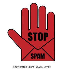 Stop no spam sign. raster