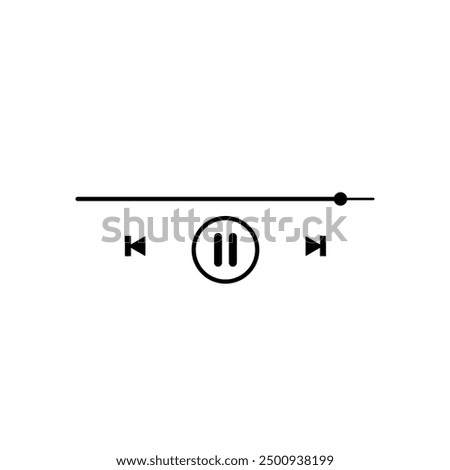 stop pause play button music icon
