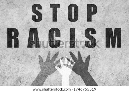 Similar – Stop Racism stoppen Faust