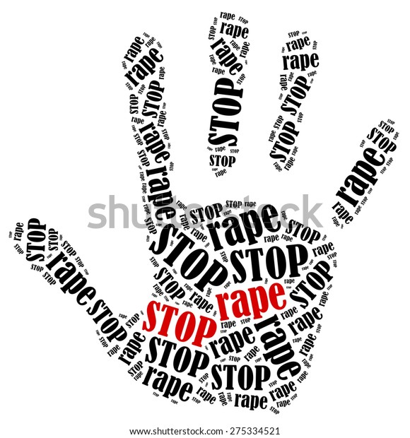 Stop Rape Word Cloud Illustration Shape Stock Illustration 275334521