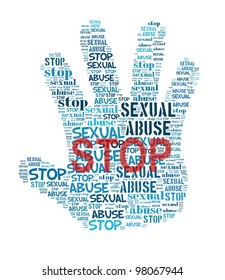 Stop Sexual Abuse in word collage