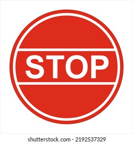 Stop Sign Board Logo Icon Poster Stock Illustration 2192537329 ...