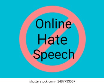 Stop Sign Of Online Hate Speech