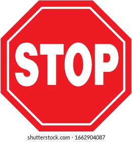 Stop Sign Vector Logo Template Illustration Design