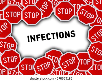 Stop Sign Word Infections 스톡 일러스트 398863198 | Shutterstock