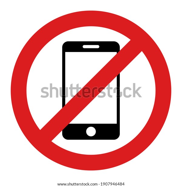 Stop Smartphone Icon Flat Style Isolated Stock Illustration 1907946484 ...