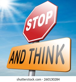 67 Stop think act Stock Illustrations, Images & Vectors | Shutterstock