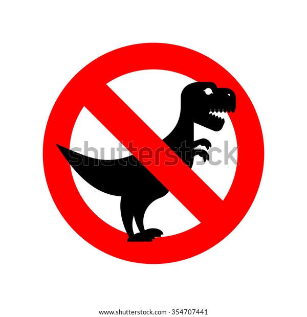 Stop Tyrannosaurus Red Dangerous Evil Scary のイラスト素材