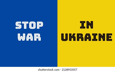 Stop War In Ukraine Written On A Flag Of The Republic Of Ukraine. Third World War Concept