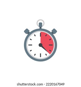 Stopwatch Animation. Stopwatch Illustration. Isolated On White Background. 3d Illustration. 3d Rendering