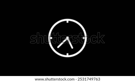 Stopwatch clock , stop watch clock  . circle 360 degree rotation.