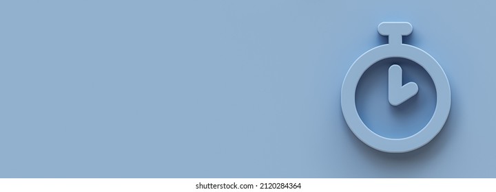 Stopwatch Countdown Timer Icon Pastel Blue Stock Illustration ...