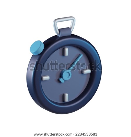 Stopwatch Timer 3D Icon Illustration