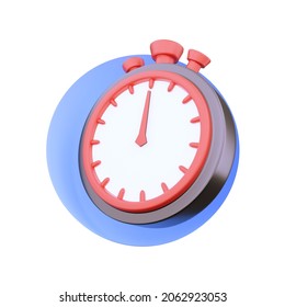 Stopwatch, Timer 3d Render On White Illustration. 3d Render.