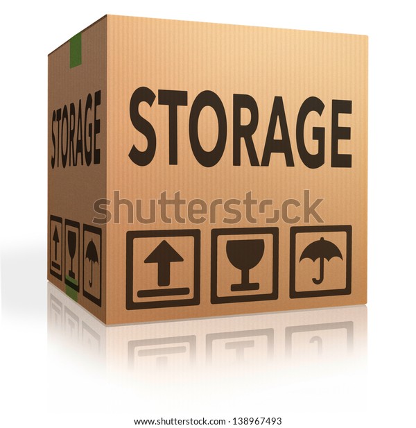 Storage Box Storing Spaces Garage Lockers Stock Illustration 138967493