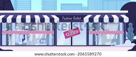 Similar – Store closed sign board hanging on the door