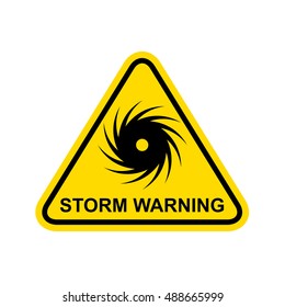 Storm Warning Sign. 