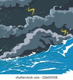 Cartoon Stormy Sea Images Stock Photos Vectors Shutterstock