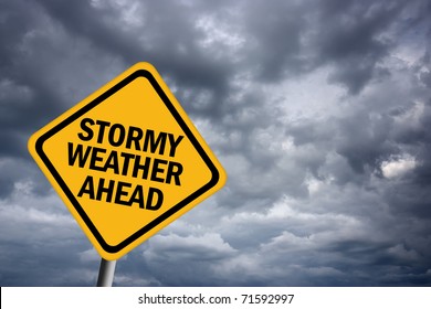 Stormy Weather Warning Sign