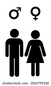 Straight Couple Black Icon, Flat Style