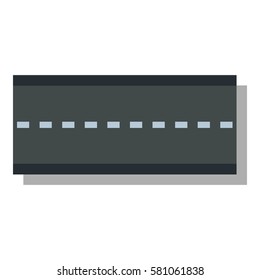 Straight Road Icon. Flat Illustration Of Straight Road  Icon For Web