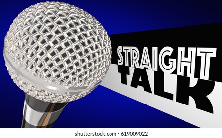 Straight Talk Radio Chat Show Microphone 3d Illustration