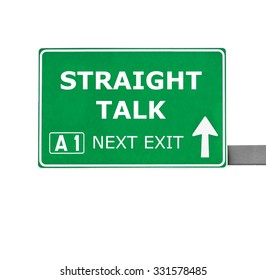 STRAIGHT TALK Road Sign Isolated On White