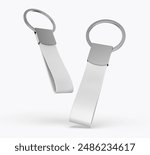 Strap key holder blank template 3d illustration.