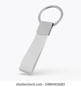 Strap key holder blank template 3d illustration.